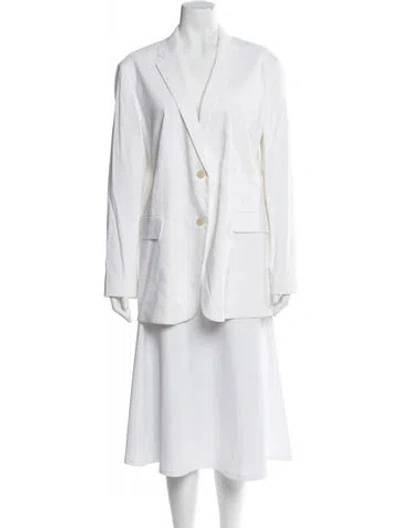 Pre-owned Theory Linen Blazer In White