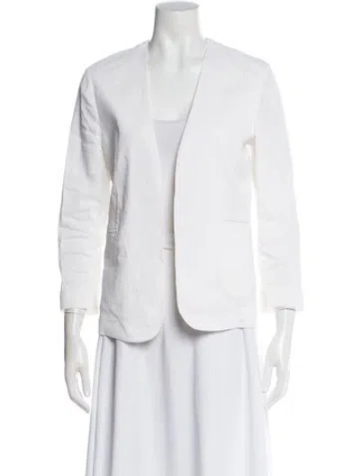 Pre-owned Theory Linen Blazer In White
