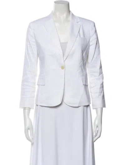 Pre-owned Theory Linen Blazer In White