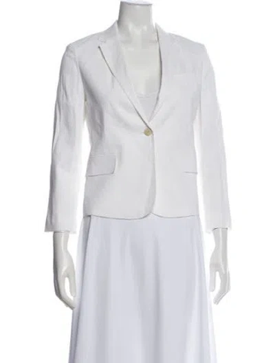 Pre-owned Theory Linen Blazer In White