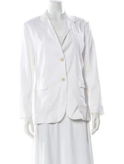 Pre-owned Theory Linen Blazer In White
