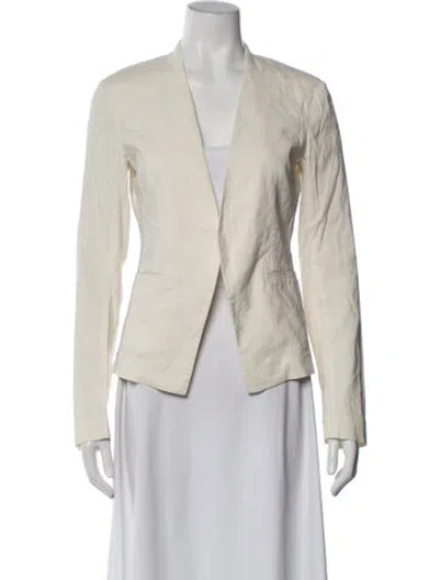 Pre-owned Theory Linen Blazer In White