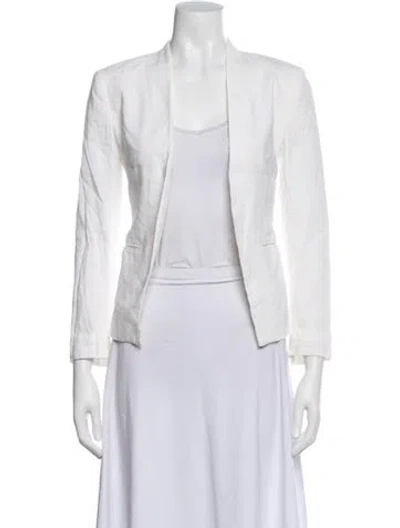 Pre-owned Theory Linen Blazer In White