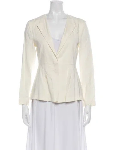 Pre-owned Theory Linen Blazer In White