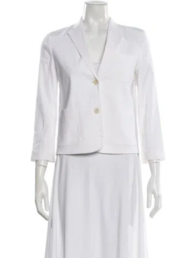 Pre-owned Theory Linen Blazer In White