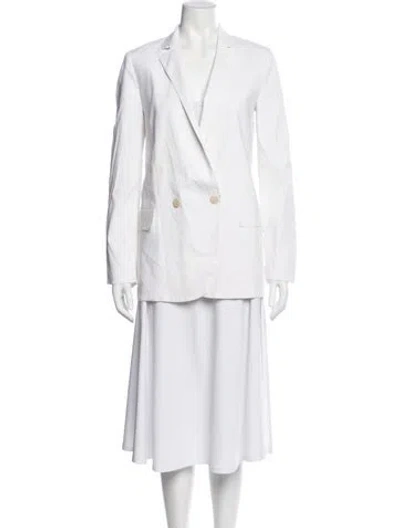 Pre-owned Theory Linen Blazer In White