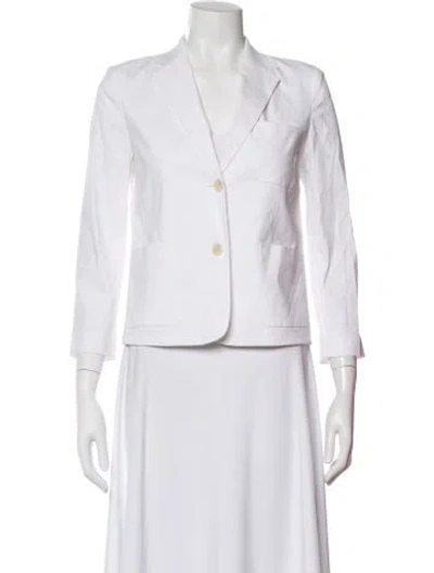 Pre-owned Theory Linen Blazer In White