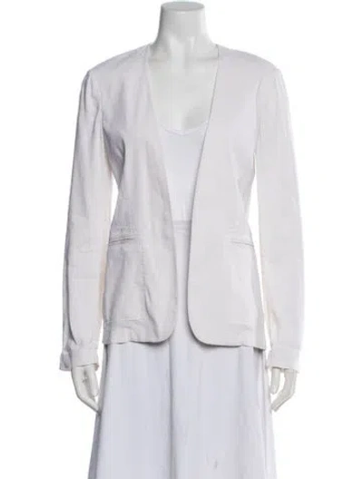 Pre-owned Theory Linen Blazer In White