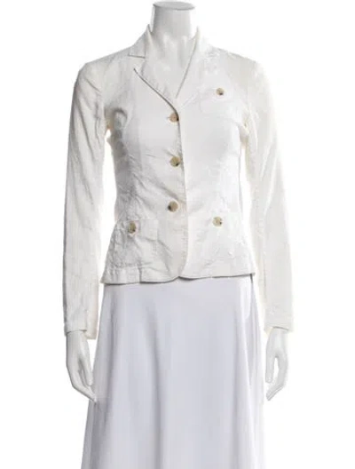 Pre-owned Theory Linen Blazer In White