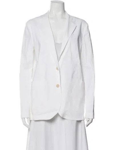 Pre-owned Theory Linen Blazer In White