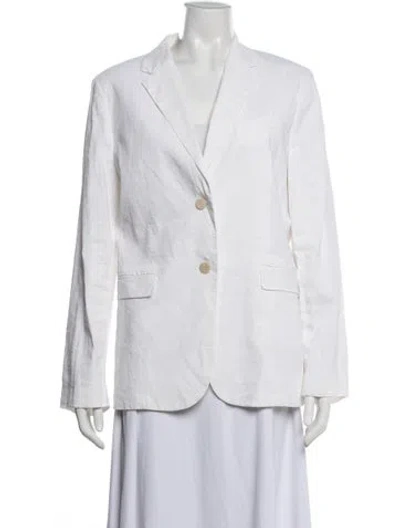 Pre-owned Theory Linen Blazer In White