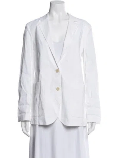 Pre-owned Theory Linen Blazer In White