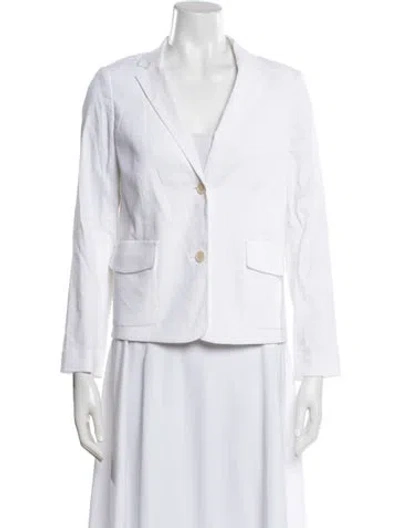 Pre-owned Theory Linen Blazer In White