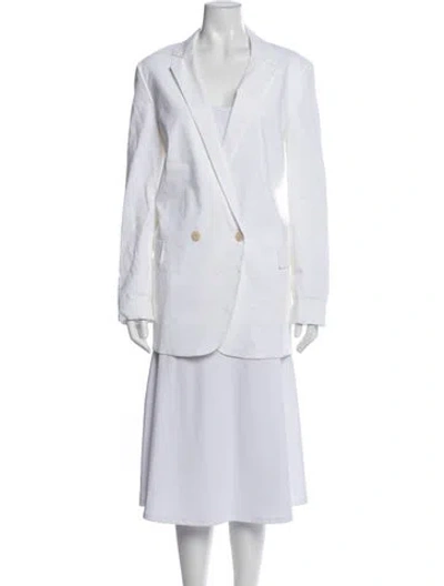 Pre-owned Theory Linen Blazer In White