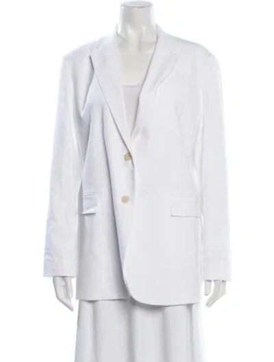 Pre-owned Theory Linen Blazer In White