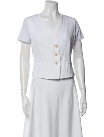 Pre-owned Theory Linen Blazer In White