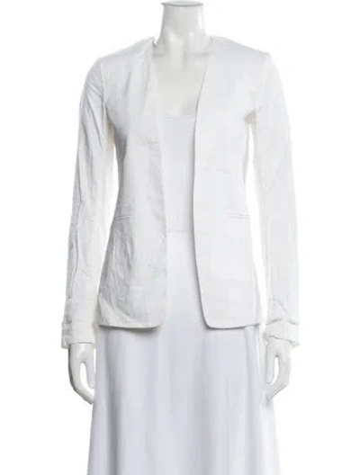 Pre-owned Theory Linen Blazer In White