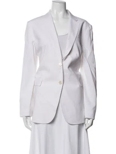 Pre-owned Theory Linen Blazer In White