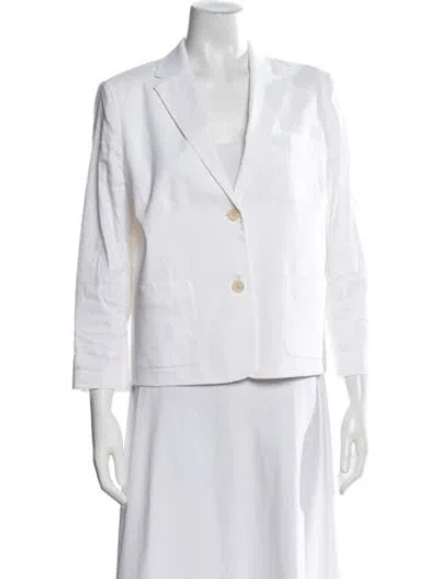 Pre-owned Theory Linen Blazer In White