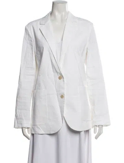 Pre-owned Theory Linen Blazer In White