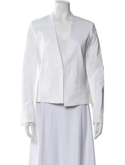 Pre-owned Theory Linen Blazer In White