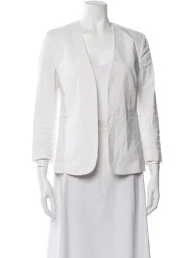 Pre-owned Theory Linen Blazer In White