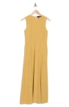 Theory Linen Blend A-line Dress In Marigold