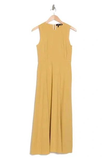 Theory Linen Blend A-line Dress In Marigold