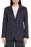 Theory Oversized Crunch Linen Blazer In Concord