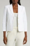 Theory Linen Blend Blazer In White