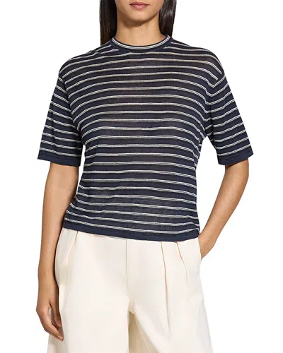 THEORY BOYFRIEND TEE IN LINEN-BLEND