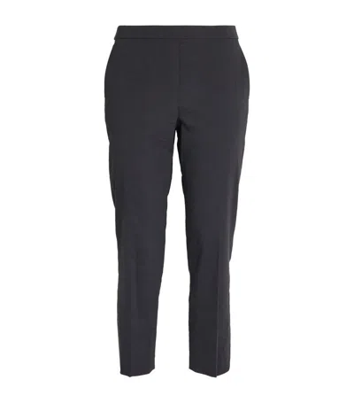 Theory Treeca Slim Cropped Trousers In Blue