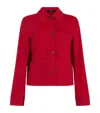 Theory Linen-blend Jacket In Red