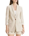 Theory Rolled Sleeve Blazer In Good Linen In Straw