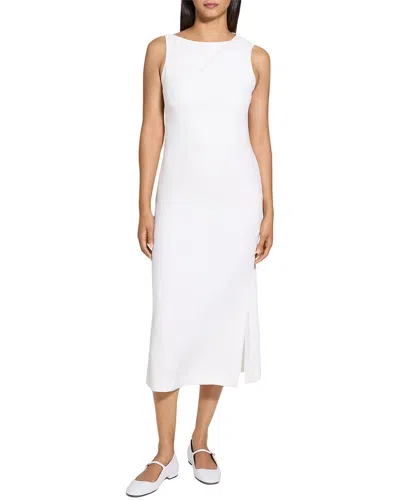 Theory Linen-blend Tank Dress In White