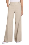 Theory High Waist Wide Leg Trousers In Straw