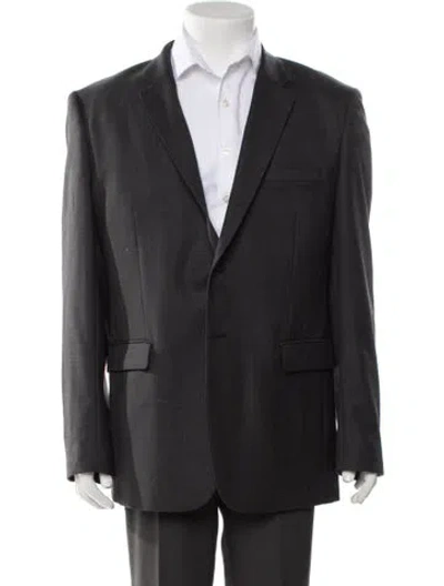 Pre-owned Theory Linen Coat In Gray