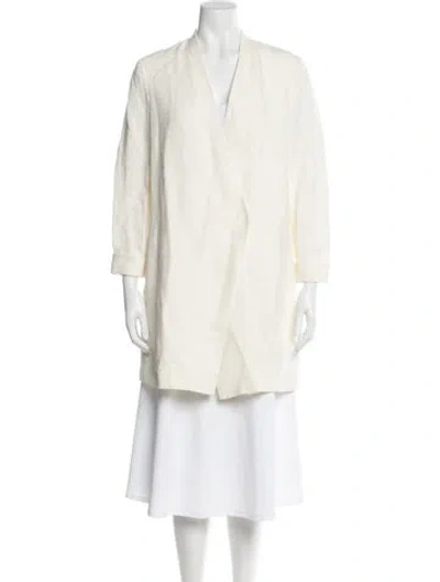 Pre-owned Theory Linen Coat In Multi