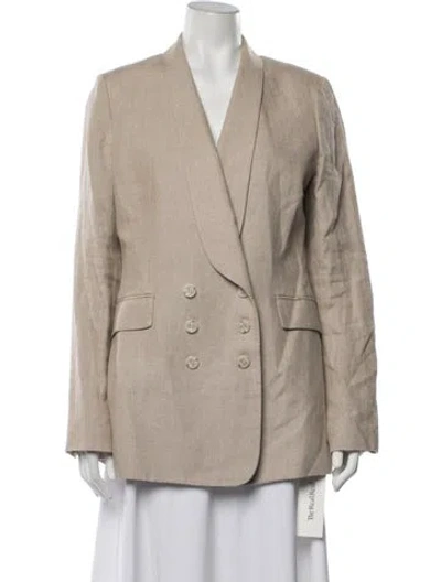 Pre-owned Theory Linen Coat In Neutrals
