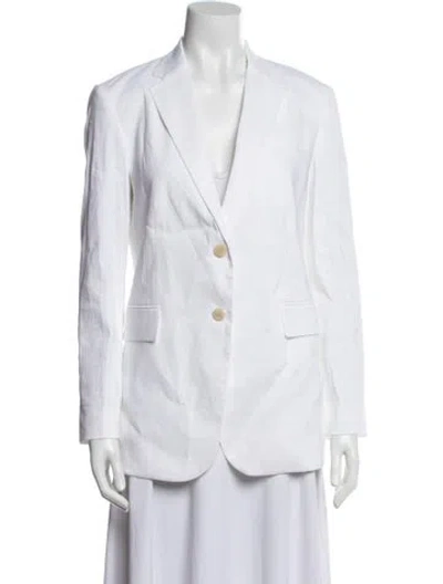 Pre-owned Theory Linen Coat W/ Tags In White