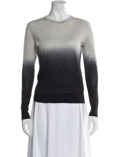 Pre-owned Theory Linen Crew Neck Sweater In Blue