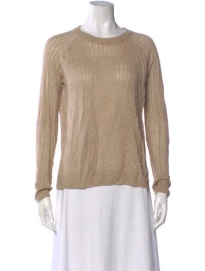 Pre-owned Theory Linen Crew Neck Sweater In Neutral