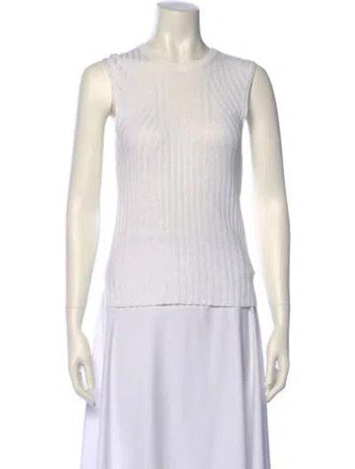 Pre-owned Theory Linen Crew Neck Sweater In Neutral