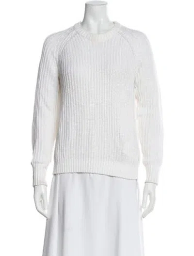Pre-owned Theory Linen Crew Neck Sweater In Neutral