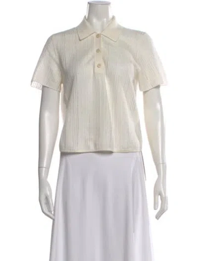Pre-owned Theory Linen Crew Neck Sweater In Neutral