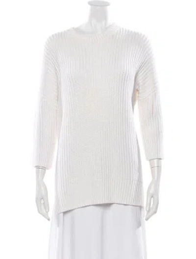 Pre-owned Theory Linen Crew Neck Sweater In Neutrals