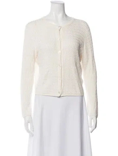 Pre-owned Theory Linen Crew Neck Sweater In Neutrals