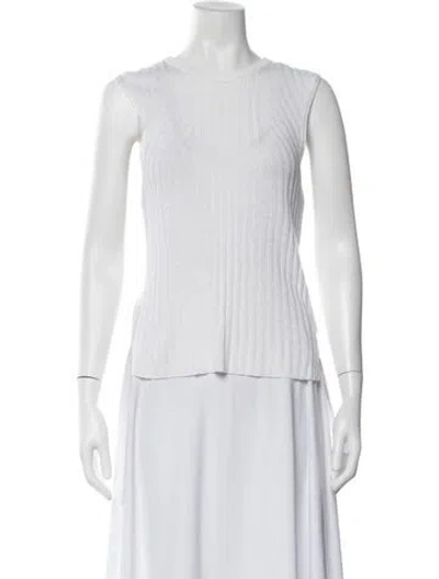 Pre-owned Theory Linen Crew Neck Sweater In Neutrals