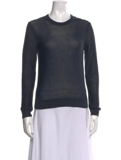 Pre-owned Theory Linen Crew Neck Sweater W/ Tags In Gray