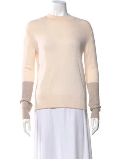 Pre-owned Theory Linen Crew Neck Sweater W/ Tags In Neutral